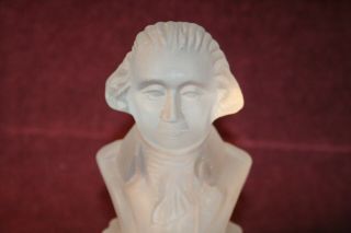 FROSTED CRYSTAL GLASS BUST OF GEORGE WASHINGTON BY GILLINDER 2