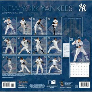 Turner Licensing,  2020 Calendars York Yankees Wall Calendar with Stapled 3
