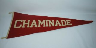 Vintage Felt Banner Pennant High School Chaminade St Louis Red
