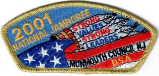 2001 Bsa Scout National Jamboree Patch Jsp Monmouth Council Trp 113 Participant
