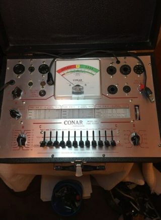 Vintage Conar Model 221 Tube Tester With Manuals.  The Good