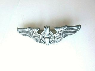 Vintage Ww Ii Sterling Silver Military Pilot Gunner Wing Bomb Pin
