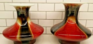 Stunning Pair Chinese Oxblood Langyao Vases Flambe Sang De Boeuf 3