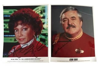 Star Trek James Doohan - Scotty And Nichelle Nichols - Uhura Signed Photo Set