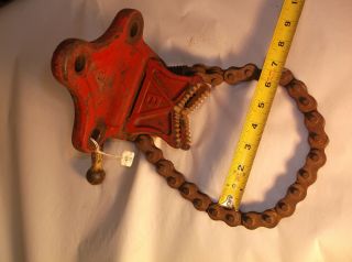 Billings & Spencer Vintage Bench Mount 6 " Capacity Pipe Chain Vise,  Made In Usa
