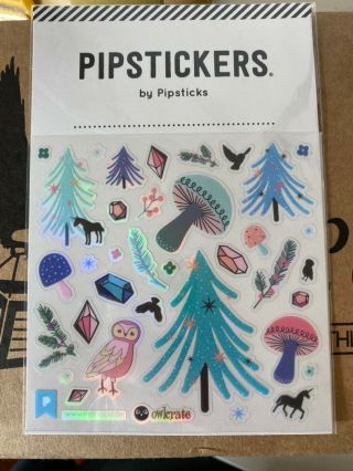 November Owlcrate Pipsticks Bookish Faerie Sticker Set