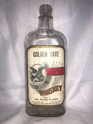 Golden Gate Pre - Pro Whiskey Pint Bottle Kansas City Missouri