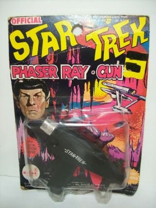 Vintage Star Trek Phaser Ray Gun On Card