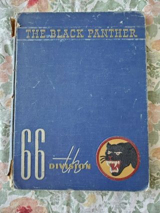 Vintage Ww2 1944 66th Division The Black Panthers Hardcover Book