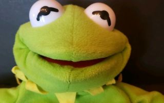 Disney Gund Kermit The Frog Hand Puppet Plush Muppets Sesame Street 10 