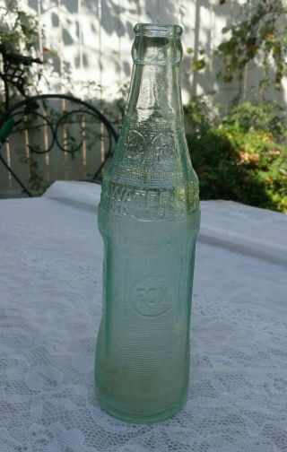 Vintage FOX Soda Water Coca Cola Art Deco Bottle Philadelphia MS Embossed 2