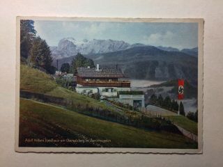 Ww2 German Photograph Post Card Hitler 