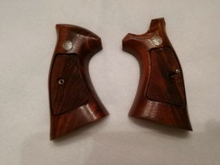 S&w K & L Frame Target Grips - Square Butt - Factory Smith & Wesson Vintage 1986