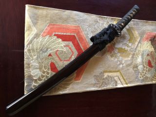 Japanese Wakizashi Samurai Sword.  Edo Period.  Signed Kozuka And Kogatana