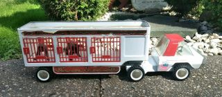 The Wild Animal Circus On Wheels Pressed Steel Truck And Trailer Vintage Buddy L