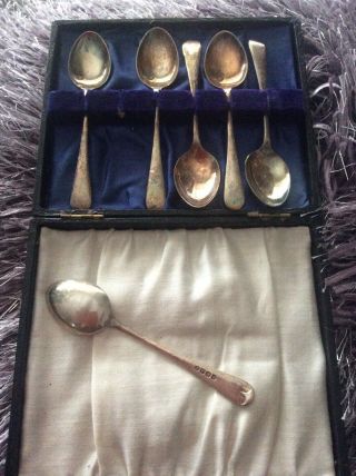 Vintage Set Of 6 Epns Silver Plated Teaspoons.  Very Old.