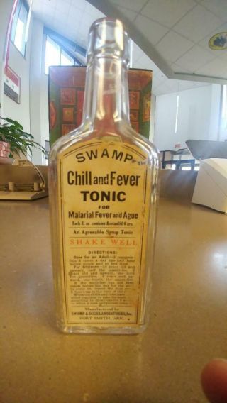 L@@k Swamp Chill And Fever Tonic,  With Label,  Fort Smith,  Ark.