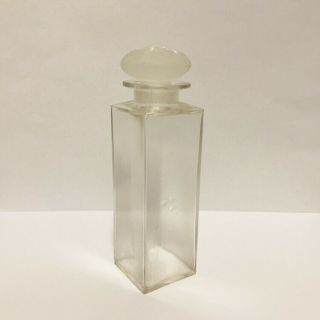 Early Vintage Coty Perfume Bottle Lalique With Frosted Stopper France