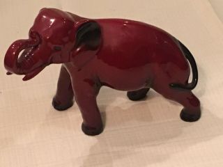 Royal Doulton Flambe Figurine: Elephant With Trunk In Salute (hn891a)