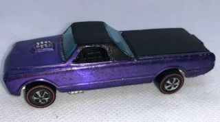 1968 Hot Wheels Redline Deep Purple Custom Fleetside Base Is Rough Look At Pics