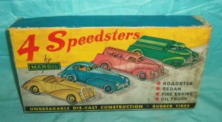 Vintage Manoil Speedsters Roadster Sedan Fire Engine Oil Truck Box Only 7890