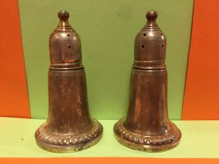 Vtg.  1940s.  Empire Weighted Sterling Silver Salt & Pepper Shakers 244.