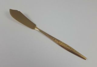 Master Butter Knife Golden Bouquet Carlyle Silver Gold Electroplate Silverplate