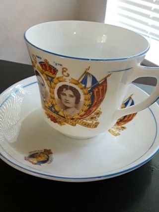 Vintage King George Vi Queen Elizabeth May 12th 1937 Coronation Tea Cup & Saucer