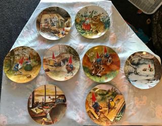 Legends Of The Gnomes Plates By Rien Poortvliet (1976)