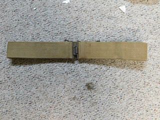 Orig Ww2 British Pistol Belt.  Khaki Colored Waist Belt.