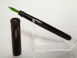 Unbranded Hard Rubber Safety Fountain Pen With Glass Nib