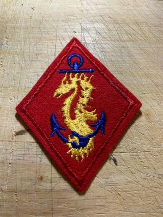 Wwii/post? Us Marines Patch - Usmc Ships Detachment Seahorse - Beauty