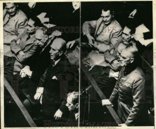 1945 Press Photo Wilhelm Keitel & Others In Prisoner 