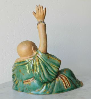 19th Century Chinese Shiwan Buddha Budai Figurine Porcelain Antique Mudman 2