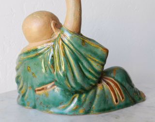 19th Century Chinese Shiwan Buddha Budai Figurine Porcelain Antique Mudman 3