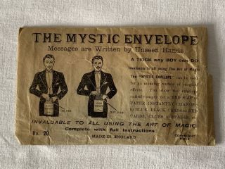Vintage Complete E&s Magic Tricks And Puzzles No.  20 The Mystic Envelope