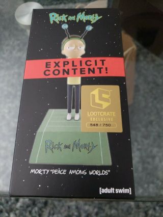 Sdcc 2019 Loot Crate Rick And Morty “peace Among Worlds” Figure Limited