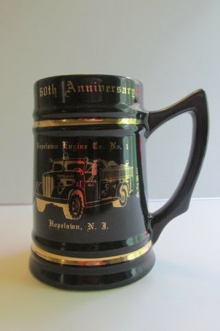 Vintage Hopelawn Engine Co.  No.  1 N.  J.  60th Anniversary Cup Mug Beer Stein