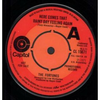 Fortunes Here Comes That Rainy Day Feeling Again 7 " Vinyl Promo B/w Bad Side O
