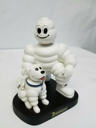 Michelin Man & Dog 7 " Bobblehead Doll Promotional Item Michelin Tire Man