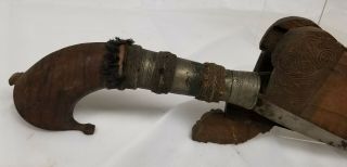Antique South East Asian Borneo Moro Barong Sword Weapon Blade Pacific Tribal 2