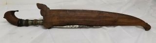 Antique South East Asian Borneo Moro Barong Sword Weapon Blade Pacific Tribal 3