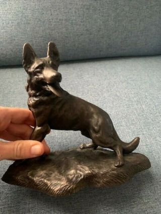 Heredities Ltd Best Of Friends Bronze Dog Alsatian / German Shepard 6 " X 7.  5