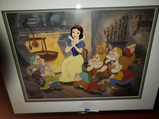 Disney Snow White Limited Edition Sericel Tell Me A Story With Cert.