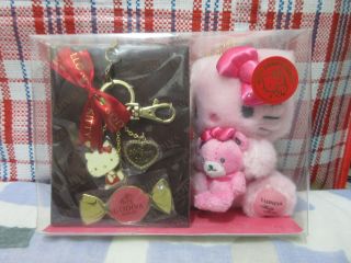 Hello Kitty X Godiva 2014 40th Anniversary Key Chain And Doll Box Set
