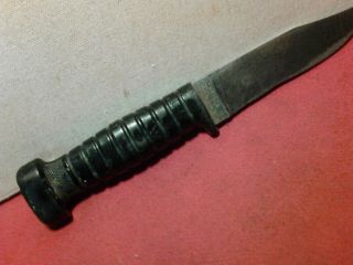 Wwii Us Navy Mark 1 Colonial Fighting Knife W/hard Rubber Handle