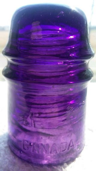Awesome Vnm Royal Purple Cd 121 Canada Insulator W/ Blotted Out Embossing