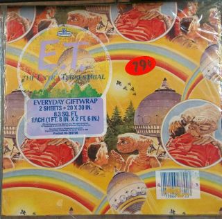 Vintage E.  T.  WRAPPING PAPER 1982 3
