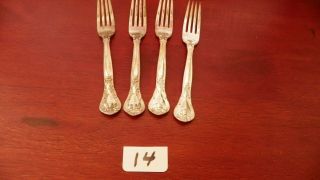 Set Of 4 Vintage Godinger Grand Master Salad Forks Silver Plate