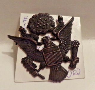 Antique Eagle E.  Pluribus Unum Lapel Hat Pin Military Badge